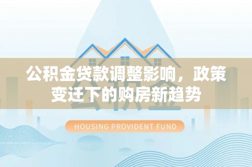 洛江公积金贷款调整影响，政策变迁下的购房新趋势