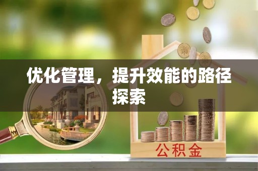 洛江优化管理，提升效能的路径探索