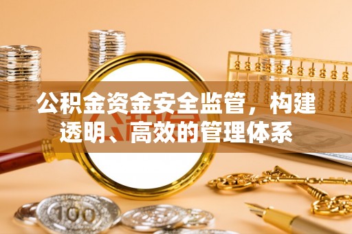 洛江公积金资金安全监管，构建透明、高效的管理体系