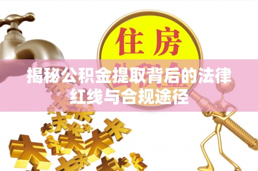洛江揭秘公积金提取背后的法律红线与合规途径